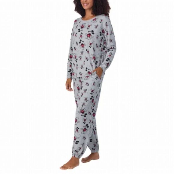 Mickey Mouse Disney Women's 2X Lounge Set Long Sleeve Pajamas Tee + Jogger NWT - Picture 3 of 4